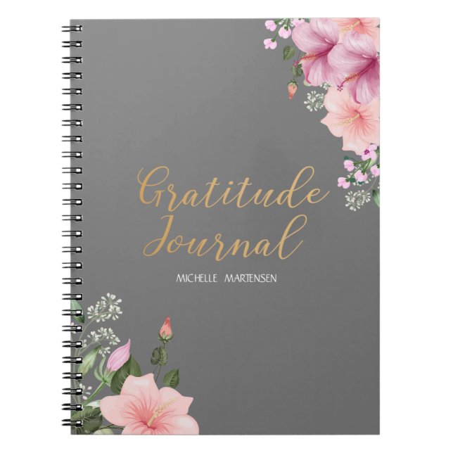 Cuaderno Diario de gratitud personalizado (Frente)
