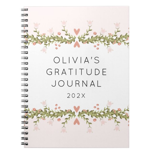 Cuaderno Diario de gratitud personalizado (Frente)