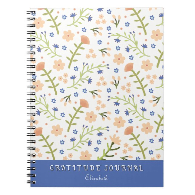 Cuaderno diario de gratitud personalizado (Frente)