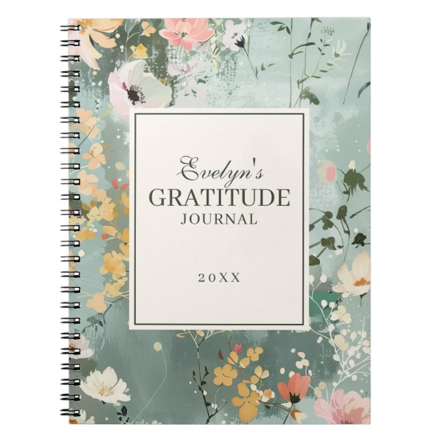 Cuaderno Diario de gratitud personalizado (Frente)