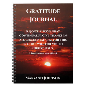 Cuaderno Diario de Gratitud Personalizado con Sunset