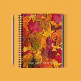 Cuaderno Diario de hojas de otoño