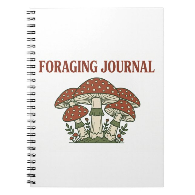 Cuaderno Diario de hongos vintage  (Frente)