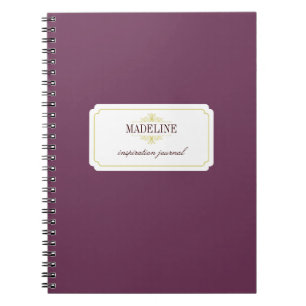Cuaderno Diario de inspiración verde púrpura de gracia simp