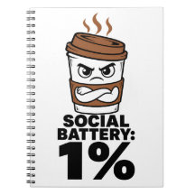 Diario de introvertido divertido Batería Social 1%
