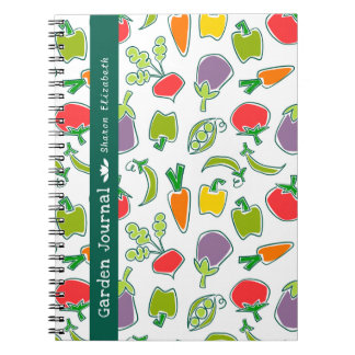 Cuaderno Diario de jardín personalizado Vegetales