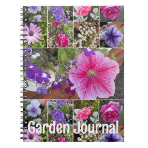 Cuaderno Diario de Jardín Petunia Rosa Flores Bonitas de Pr