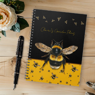 Cuaderno Diario de Jardinería Personalizado de Abejorros