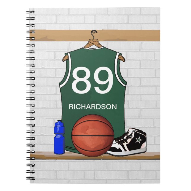 Cuaderno Diario de Jersey de Jersey de Baloncesto Personali (Frente)