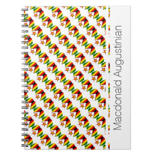 Cuaderno Diario de la bandera Personalizado de ZIMBABWE