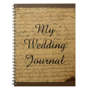 Cuaderno Diario de la boda de la letra de amor de la flor