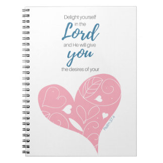Cuaderno Diario de la escritura del 37:4 del salmo