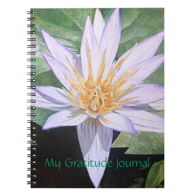 Cuaderno Diario de la gratitud del Bello Artes del lirio de (Frente)