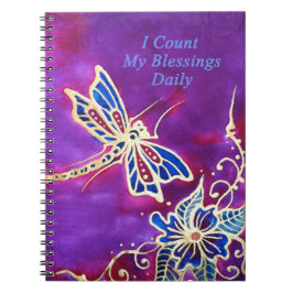 Cuaderno Diario de la gratitud: Pintura de seda de la