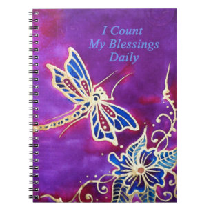 Cuaderno Diario de la gratitud: Pintura de seda de la
