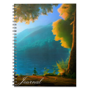 Cuaderno Diario de la Hora de Oro Rustic Lake Side
