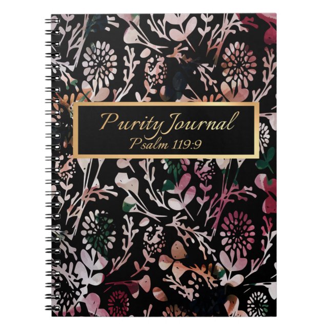 Cuaderno DIARIO de la PUREZA (floral) (Frente)
