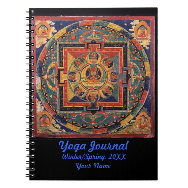 Cuaderno Diario de la yoga de la mandala de Buda (Frente)