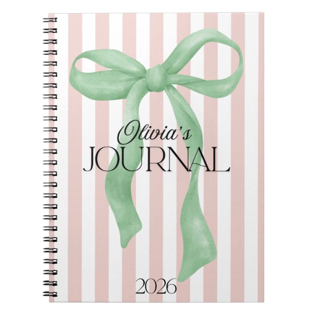 Cuaderno Diario de lazo personalizado (Frente)