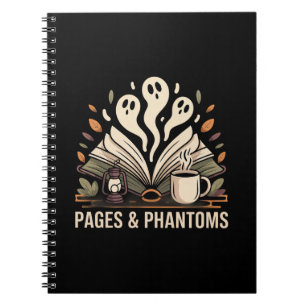 Cuaderno Diario de lectura acogedor para páginas y fantasma