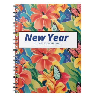 Cuaderno Diario de línea de año nuevo