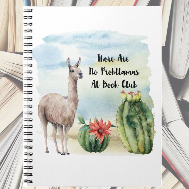 Cuaderno Diario de Llama divertida club de libros (Book Club - Funny and cute llama design. Keep notes of your latest reads or a list of books.)