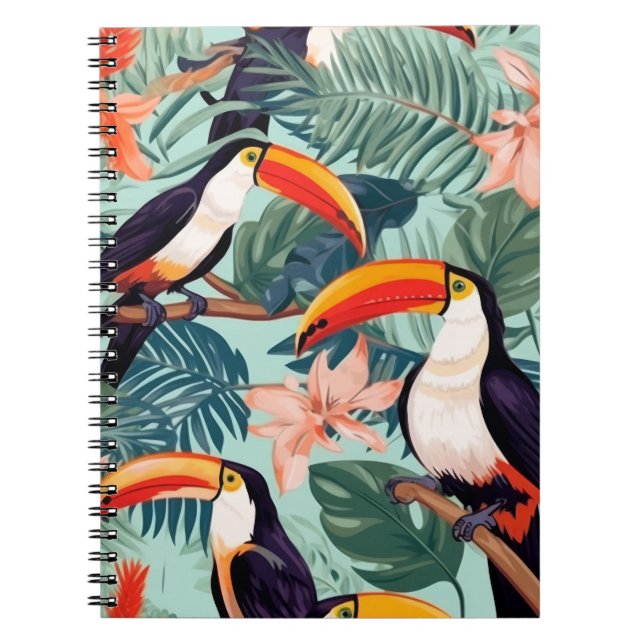 Cuaderno Diario de loros tropicales (Frente)