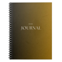 Diario de Lujo Negro y Mostaza 2026