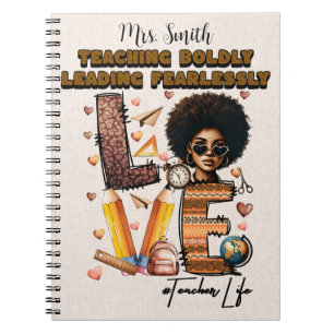 Cuaderno Diario de maestro personalizado para enseñar con a
