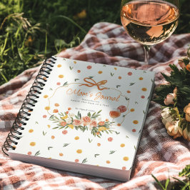 Cuaderno Diario de mamá | Floral cítrica personalizada