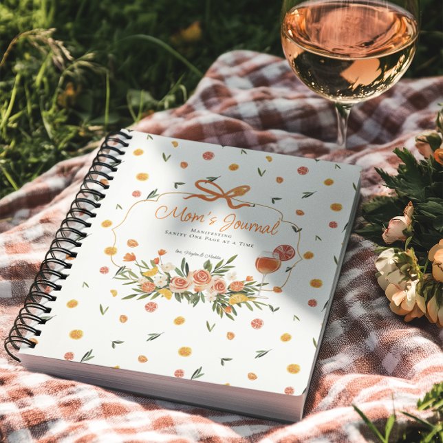 Cuaderno Diario de mamá | Floral cítrica personalizada (Subido por el creador)