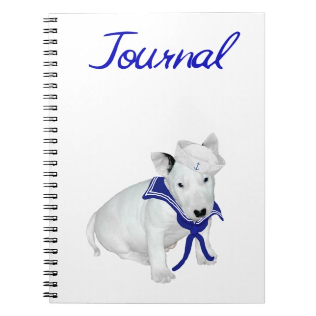 Cuaderno Diario de Marinero Bull Terrier (Frente)