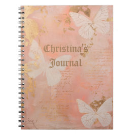 Cuaderno Diario de mariposa de época