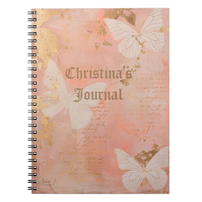 Cuaderno Diario de mariposa de época (Frente)