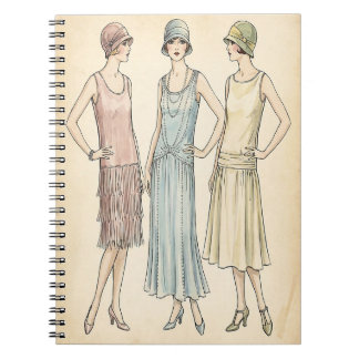 Cuaderno Diario de moda Flapper de los años 20 — Cubierta A