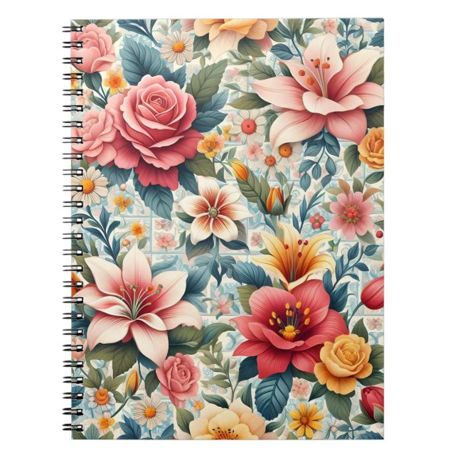 Cuaderno Diario de mosaico delight Blossom (Frente)