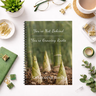 Cuaderno Diario de motivación de bambú para mujeres de nego