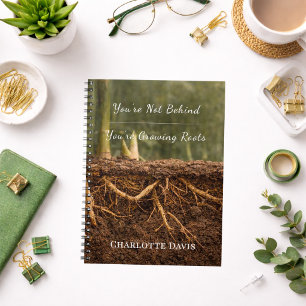 Cuaderno Diario de motivación de bambú para mujeres de nego