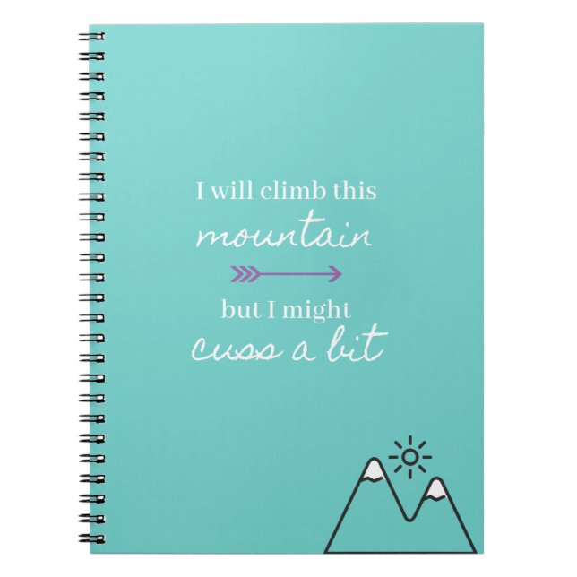 Cuaderno Diario de motivación de la montaña (Frente)