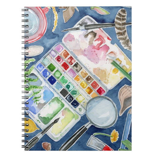 Cuaderno diario de naturaleza de acuarela (Frente)