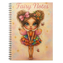 Cuaderno Diario de Notas de Hada de Arcoíris Caprichoso