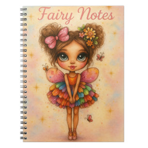 Cuaderno Diario de Notas de Hada de Arcoíris Caprichoso