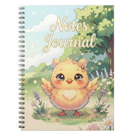 Cuaderno Diario de Notas de Pollito Adorable