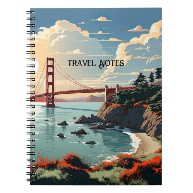 Cuaderno Diario de notas de viaje San Francisco (Frente)