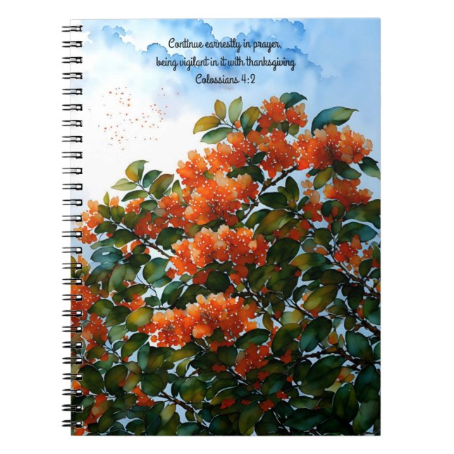 Cuaderno Diario de Oración con Arte de Versículos Bíblicos  (Frente)