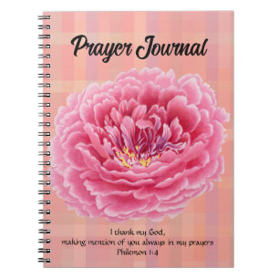 Cuaderno Diario de oración con estilo de vintage de flores 