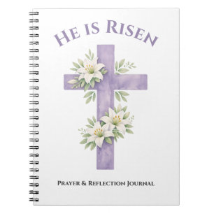 Cuaderno Diario de Oración Cruz Floral Él ha Resucitado 202