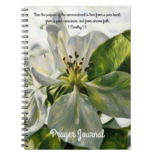 Cuaderno Diario de Oración de Arte de Flor en Flor Verso de