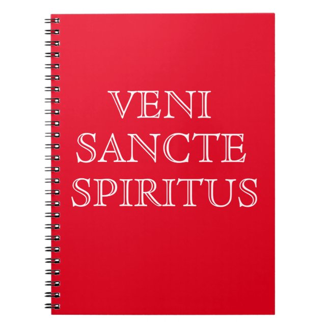 Cuaderno Diario de oración de Espiritus de Sancte Veni (Frente)