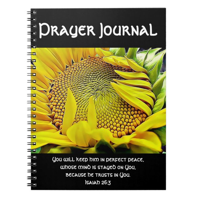 Cuaderno Diario de oración de girasol (Frente)